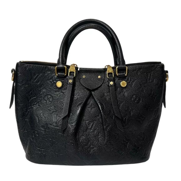 $2800 LOUIS VUITTON Black Monogram Empreinte Mazarine PM 2016 France AS IS - Picture 1 of 16